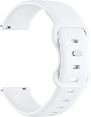White Silicone Sport Watch Band for Samsung Garmin Amazfit 20mm Watch Lugs